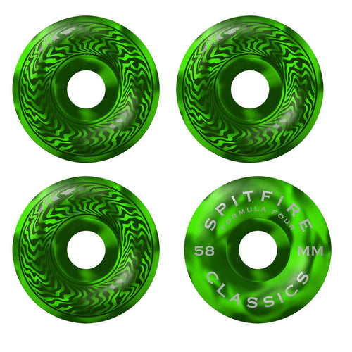 SPITFIRE SWIRLED CLASSIC 99D 56MM LIME / GREEN
