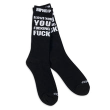 Cargar imagen en el visor de la galería, RIPNDIP ILY FUCKIN FUCK SOCKS (BLACK)