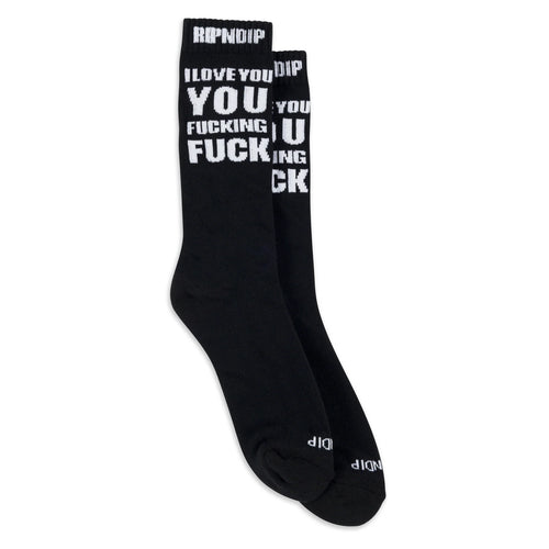 RIPNDIP ILY FUCKIN FUCK SOCKS (BLACK)