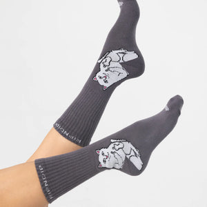 RIPNDIP LORD NERMAL MID SOCKS (CHARCOAL HEATHER).