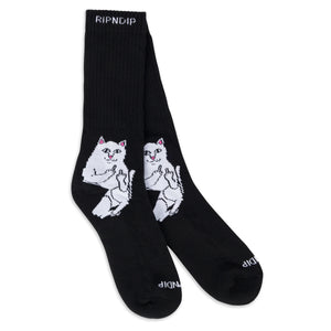 RIPNDIP LORD NERMAL SOCKS BLACK HEATHER