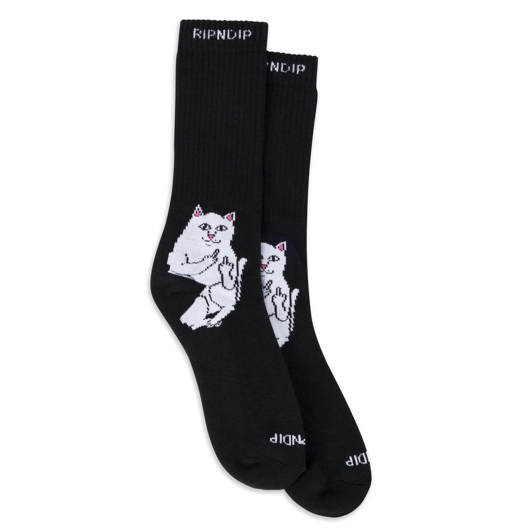 RIPNDIP LORD NERMAL SOCKS BLACK HEATHER