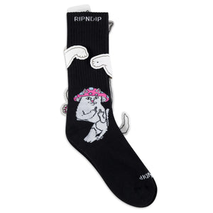 RIPNDIP LORD SHROOMY SOCKS (BLACK)