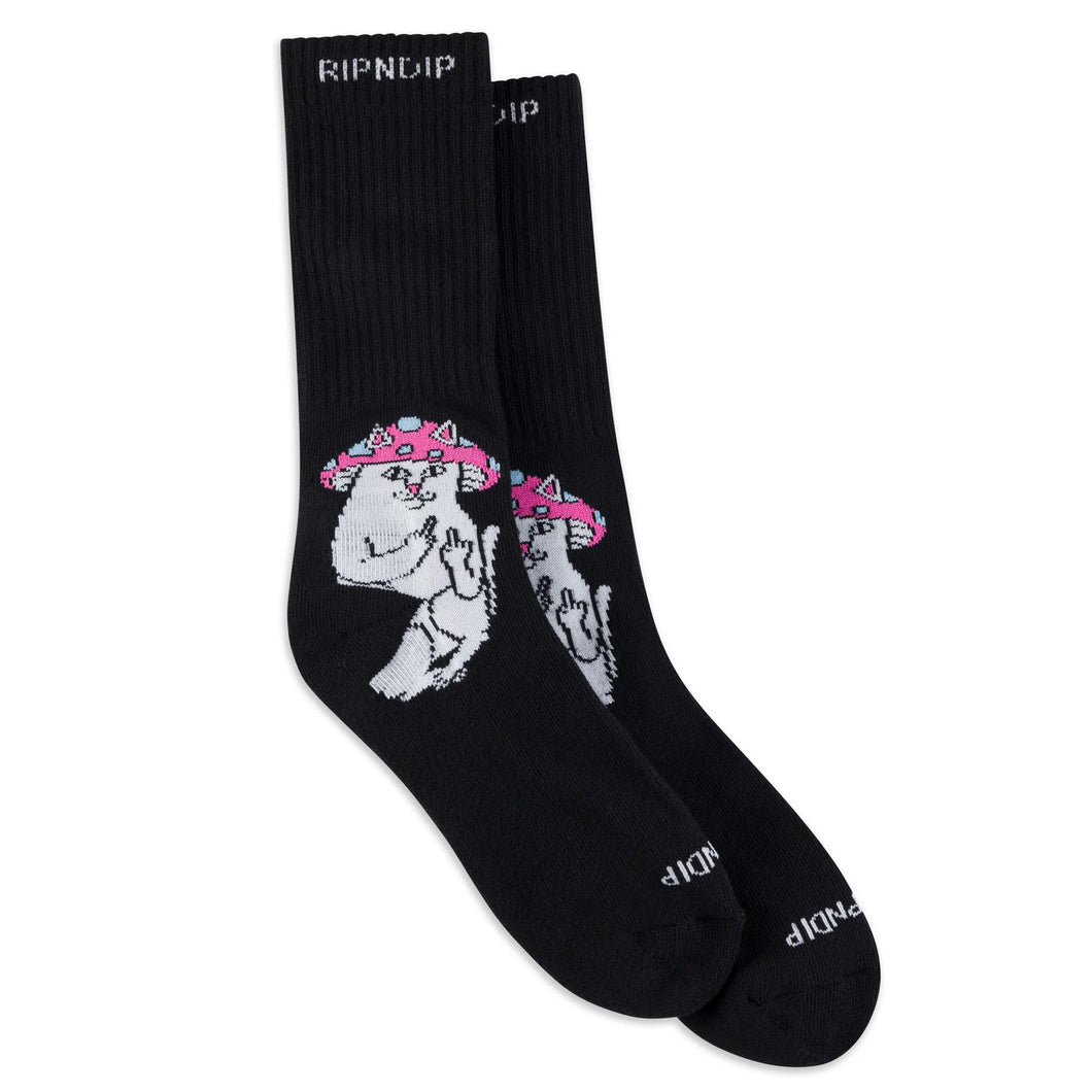 RIPNDIP LORD SHROOMY SOCKS (BLACK)