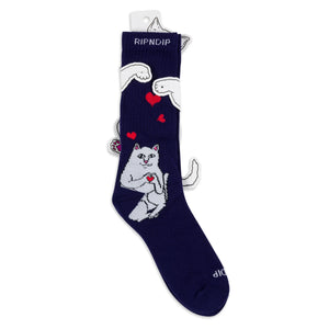 RIPNDIP NERMAL LOVES SOCKS (NAVY)