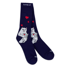 Cargar imagen en el visor de la galería, RIPNDIP NERMAL LOVES SOCKS (NAVY)