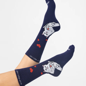 RIPNDIP NERMAL LOVES SOCKS (NAVY)