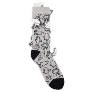 RIPNDIP NERMIE BUDDIES SOCKS (HEATHER GREY)