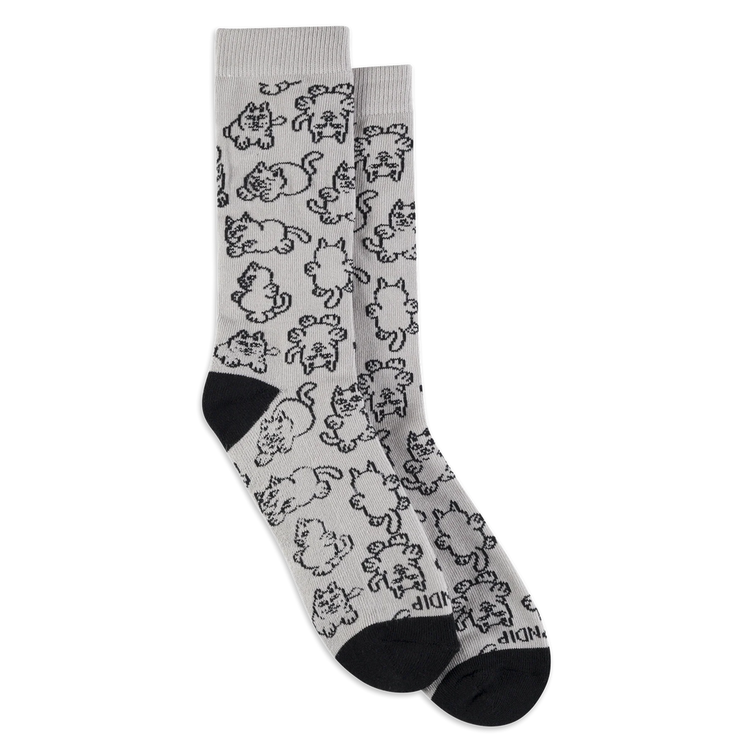 RIPNDIP NERMIE BUDDIES SOCKS (HEATHER GREY)