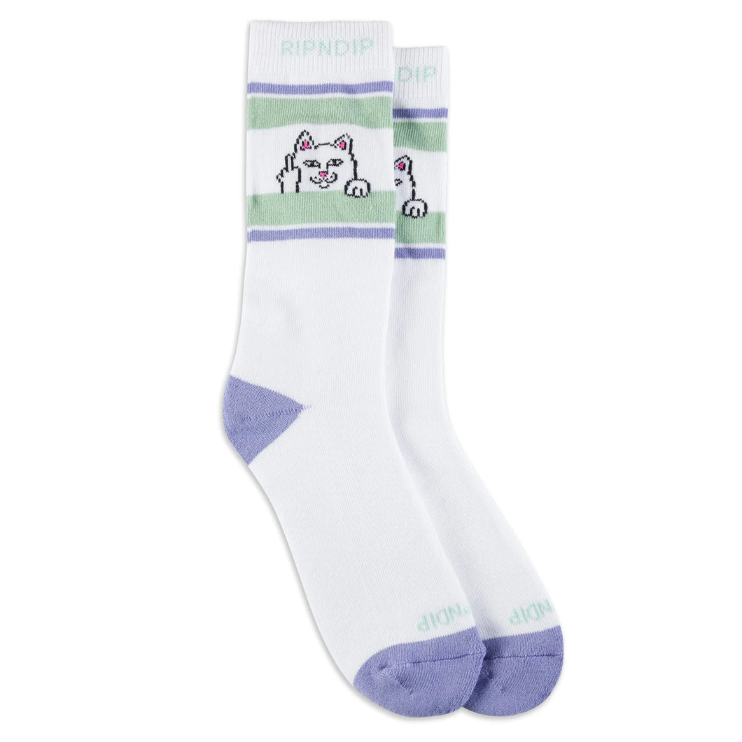 RIPNDIP PEEKING NERMAL SOCKS (LILAC SAGE)