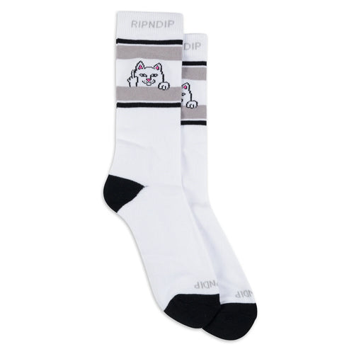 RIPNDIP PEEKING NERMAL SOCKS (WHITE)