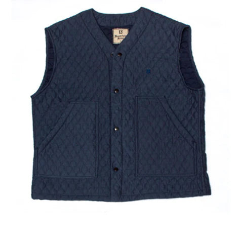 TRECE QUILTED VEST INDIGO